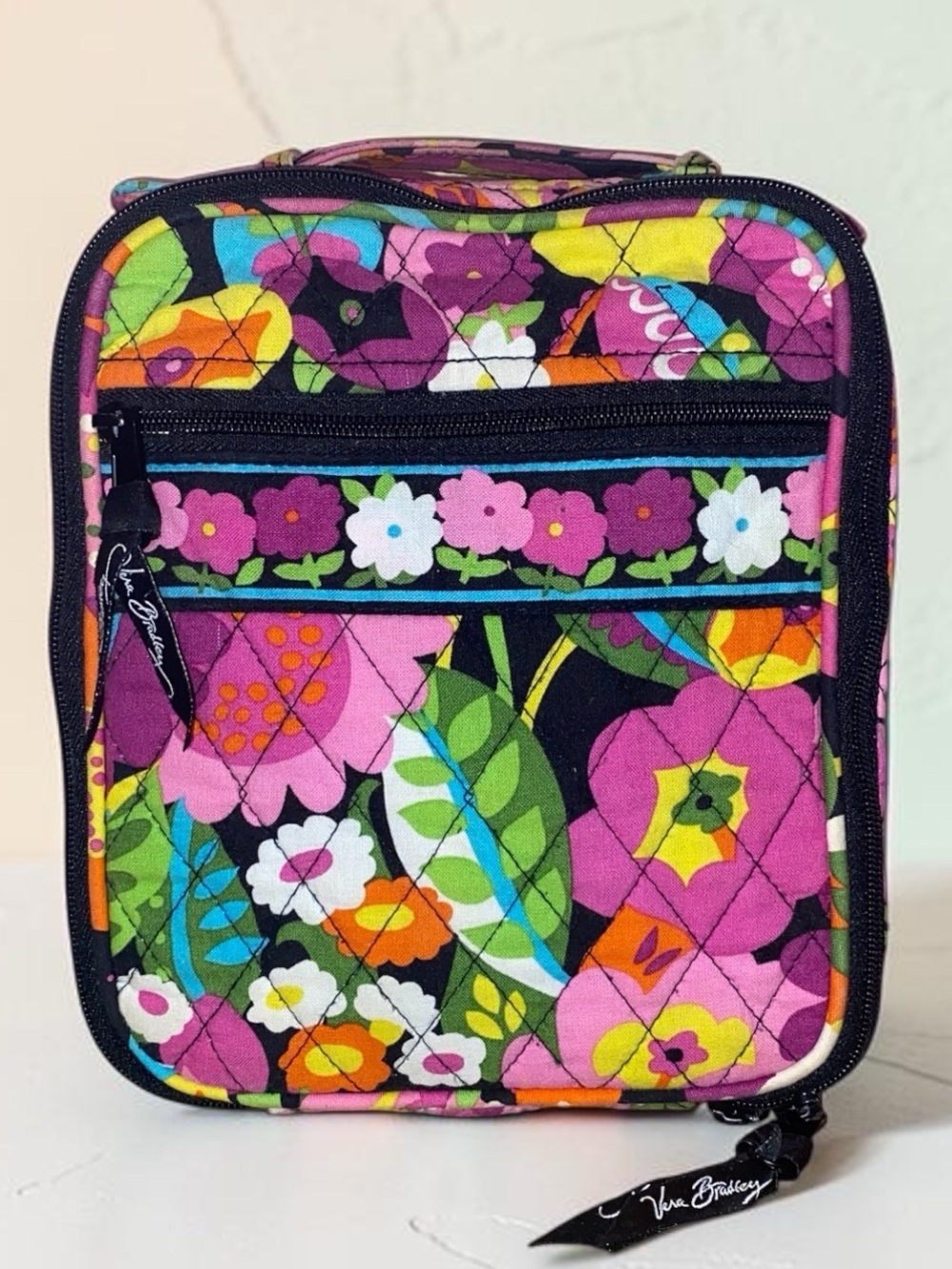 VERA BRADLEY Lunch Tote AKA "Lunch Bunch" Pattern Va Va Bloom (Retired) 8”x7”x4”
